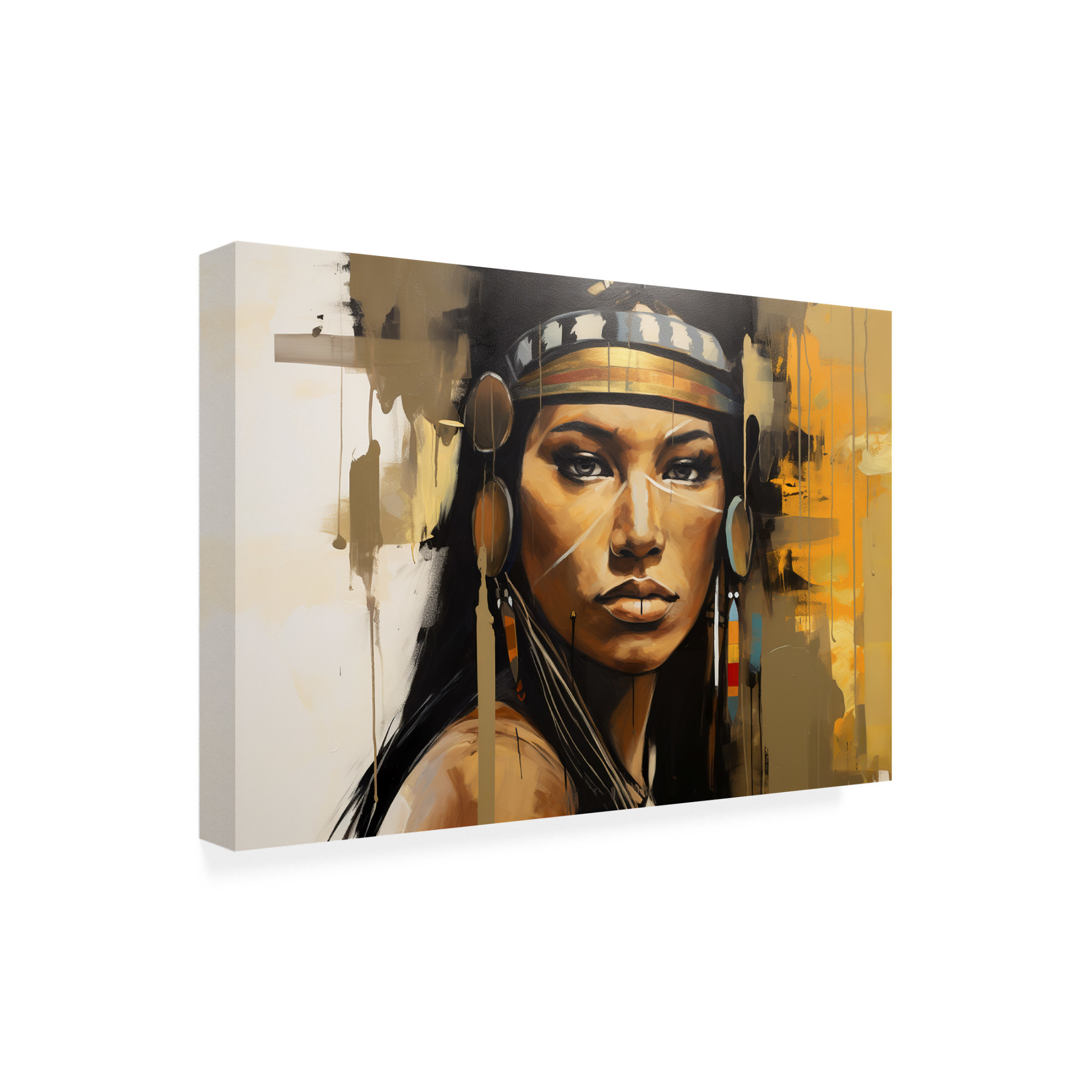 Canvas Wall Art - Ray Heere 'Colorful Model 18' Wall Art for Living Room, Bedroom, or Office Décor by Trademark Fine Art - 24 x 16 Inches