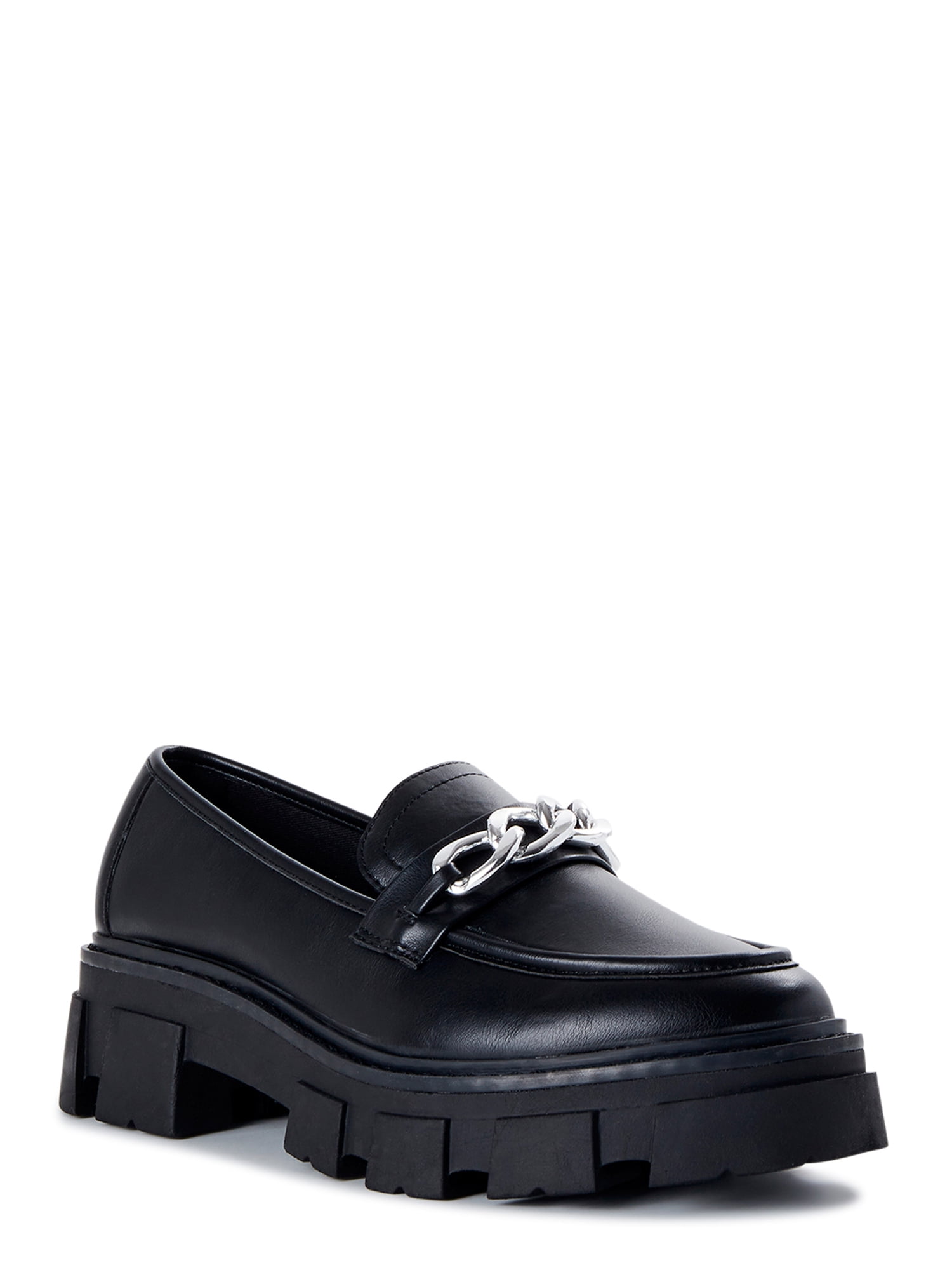 No Boundaries Women's Fashion Lug Loafers (Wide Width Available)