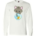 thumbnail image 3 of Inktastic Cute Cat, Little Cat, Kitty, Kitten, Fish Bowl Long Sleeve T-Shirt, 3 of 5