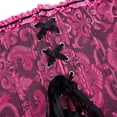 thumbnail image 3 of Corset Tops for Women Plus Size Floral Renaissance Corset Overbust Corset Lace up Corset Black Rose Size XL, 3 of 4