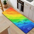 thumbnail image 5 of Rainbow Tie Dye Wave Pattern Kitchen Rug Mat,Kitchen Runner Rugs Non Skid Washable,Decorative Kitchen Floor Mats for Kitchen,Sink,Laundry,17"x47.2", 5 of 7