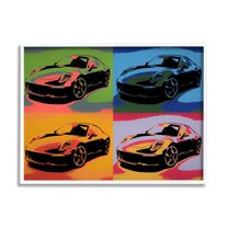 Stupell Industries Sports Car Pop Art Modern Automobile Interpretation, 14 x 11,Design by Daniel Sproul