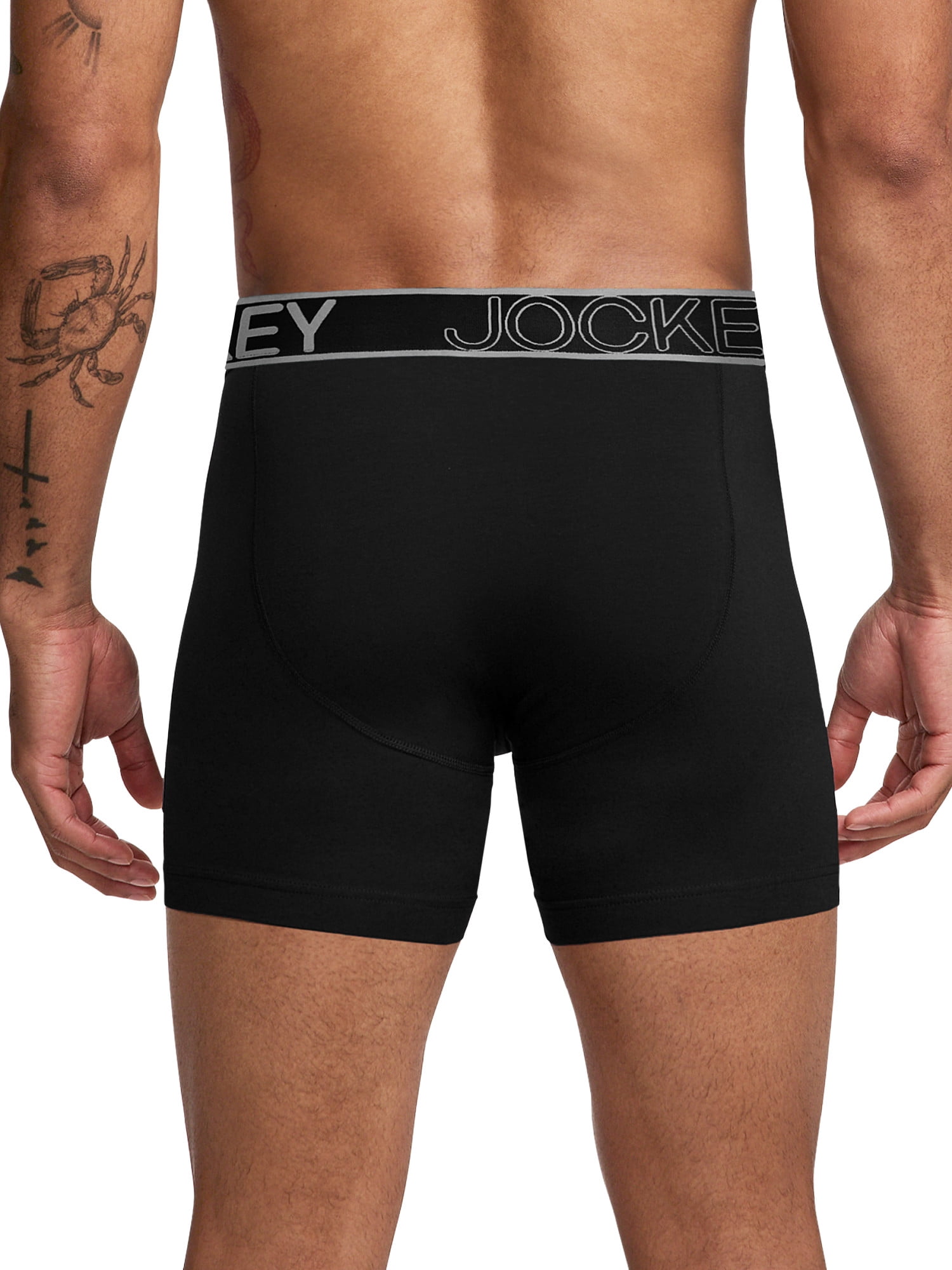 Jockey Essentials Men's Cotton Stretch 6" Boxer Brief - 3 Pack
