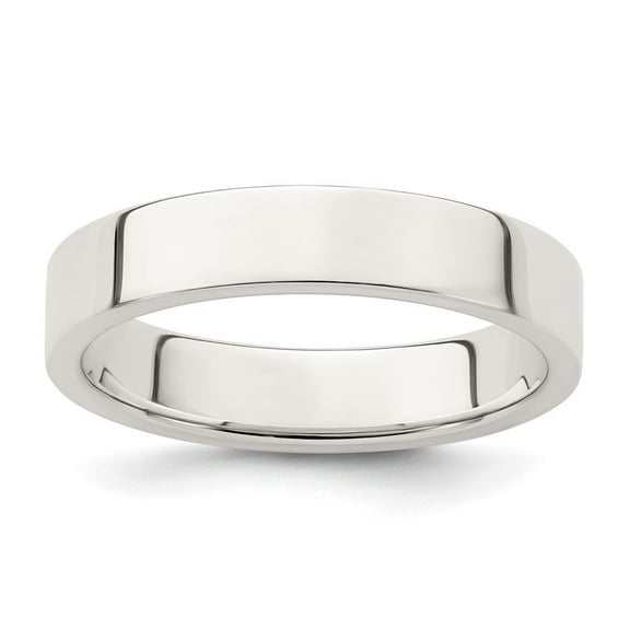 Auriga Sterling Silver 4 mm Lightweight Flat Band for Mens Size 11