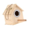 thumbnail image 1 of Casa de pájaros de madera, nido decorativo, casa de pájaros colgante campestre con soporte de percha para 215 cm x 16 cm x 183 cm, 1 of 9