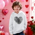 thumbnail image 2 of Valentine Hooded Sweatshirts For Kids Long Sleeve Print Pullover Tops Holiday Casual Loose Stylish Hoodies (7 Years, White-F), 2 of 8