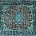 thumbnail image 1 of Ahgly Company Indoor Square Persian Light Blue Traditional Area Rugs, 3' Square, 1 of 4