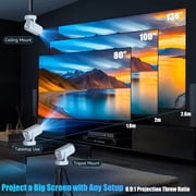HY300 Pro 4K Android Projector - 8000 Lumens, WiFi 6, BT 5.4, 5W Speaker, Outdoor & Home Theater