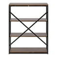 thumbnail image 6 of Kate and Laurel Ascott Modern Rectangle Metal and Wood Wall Shelf, 24 x 32, Natural Wood and Black, Farmhouse Versatile 4-Tier Bookshelf for Use as Wall or Floor Shelf, 6 of 9