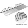 thumbnail image 2 of Pet Comb Stainless Steel Grooming Comb with Rounded Ends Steel Combs for Dog Cat Greyhound Comb Stainless Steel Teeth Comb Professional Grooming Tool for Long and Short Haired Dogs, 2 of 5