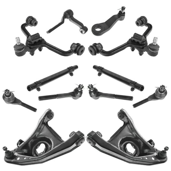 TRQ Front Steering Suspension Kit Control Arms Pitman Idler Tie Rods for Ford PSA58976