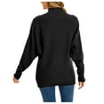 thumbnail image 3 of IROINNID On Sale Pullover Sweater for Women Winter Long Warm Round Neck Long Sleeve Turtleneck Loose Fit Knitwear Sweater,Black, 3 of 5