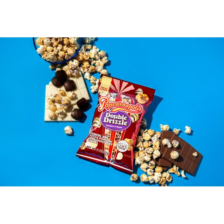 Popcornopolis Double Drizzle Popcorn, Caramel & Kettle with