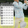 thumbnail image 6 of Xixirimido Cute Dolphins Floral 1/4 Zipper Long Sleeve Couples Golf Shirts Breathable Matching Couple Golf Shirts Moiture-wicking Quick Dry Matching Activewear for Fall Winter 3XL, 6 of 7