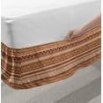 thumbnail image 2 of Vintage Tribal Bed Skirt, Pattern Lines Rounds and Triangles, Elastic Bedskirt Dust Ruffle Wrap Around for Bedding Decor, 4 Sizes, Rust Peach, by Ambesonne, 2 of 2