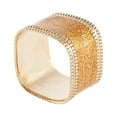 thumbnail image 3 of Saro Lifestyle Sparkling Square Design Napkin Ring (Set of 4), 3 of 5