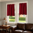 thumbnail image 4 of Tunhigl Plaid Printed 2-Piece Curtain Set, Light Filtering Window Curtains For Bedroom Kitchen Cafe, 4 of 5