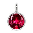thumbnail image 1 of Birthstone Rhinestone Crystal Stainless Steel Crystal DIY Silver Jewelry Making DIY Accessories Decorations Pendants for Birthday deep red, 1 of 6