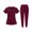 Wine, variant on Wholesale Price Doctor Nurse Nursing Clothes Work Clothes Set Works Nurses Uniform Works Scrubs Top Jogger Pants