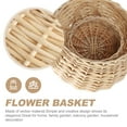 thumbnail image 6 of 2 PCS Straw and Willow Basket Wicker Flower Pots Flower Wall Hanging Flowerpot Hanging Basket Rustic Rattan Hanging Wall Basket(Original Sallow), 6 of 6