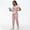 Pink, variant on LYMAYTER Women Dentistry Nursing Uniforms V-Neck Button Top & Jogger Medical Uniform for S-2XL