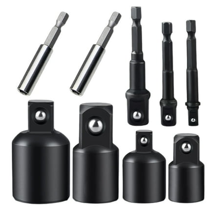 

SouthEle 9Pcs/Set Hex Square Head Ball Connecting Rod Drill Bit Wrench Socket Adapter