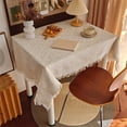 thumbnail image 4 of Hometravel Cotton Tablecloth with Tassel, Decorative Rectangular Coffee Table Cover, 90x90cm Farmhouse Kitchen Diner Cloth for Indoor Use, 4 of 6