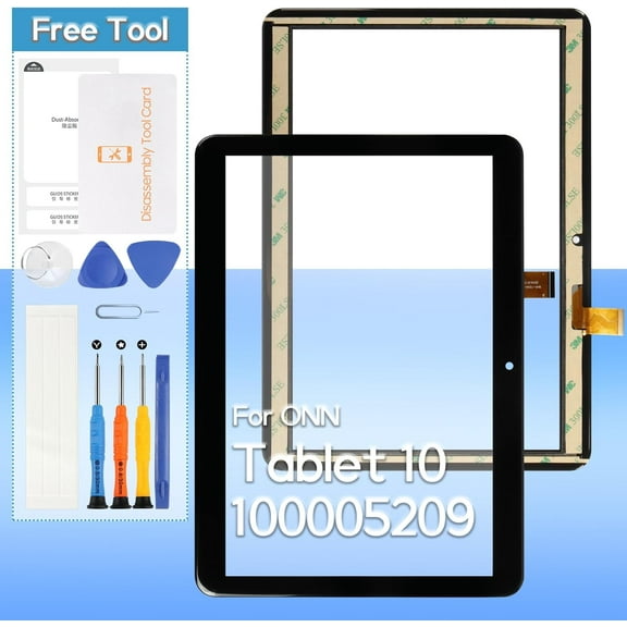 for ONN Tablet 10 100005209 ONA19TB007 Touch Screen Digitizer Front Glass 10.1" Touch Panel Replacement with Tools(Not Include LCD)