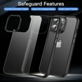 thumbnail image 5 of Casus Frosted Matte Silicone Frame Shockproof Case for Apple iPhone 13 Pro Max - Black, 5 of 7