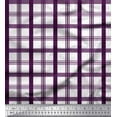 thumbnail image 1 of Soimoi Purple Satin Silk Fabric Window Pane Check Printed Fabric 1 Yard 42 Inch Wide, 1 of 3