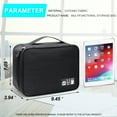 thumbnail image 6 of Badiya Electronics Organizer Travel Cable Organizer Bag Waterproof Portable Digital Storage Bag Electronic Accessories Case Cable Charger Organizer Case, 6 of 7