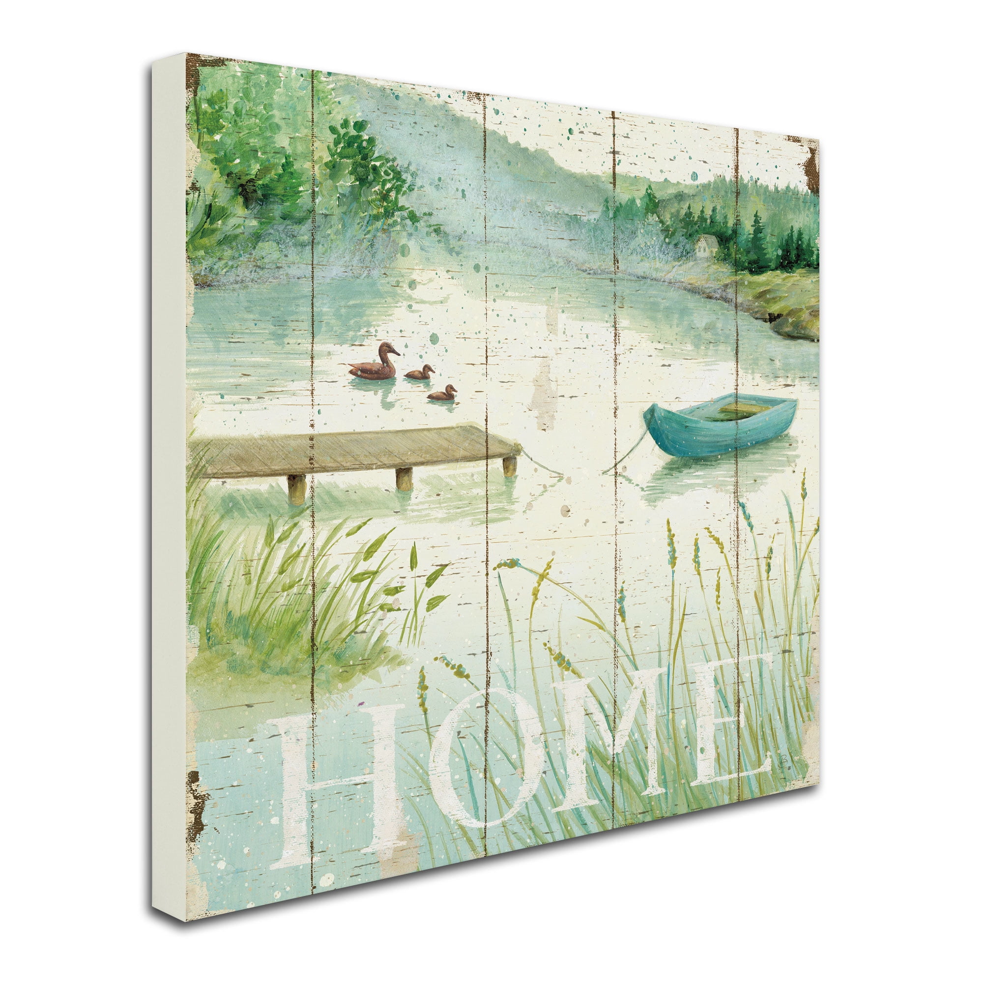 Trademark Fine Art "Lakeside I" Canvas Art by Daphne Brissonnet