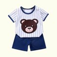 thumbnail image 4 of Fesfesfes Toddler Outfit Kids Baby Boys and Girls Cute Short Sleeve Shirts with Shorts Graphic T Sets Children Clothing Cute Casual Kids Outfits Summer Sale, 4 of 4