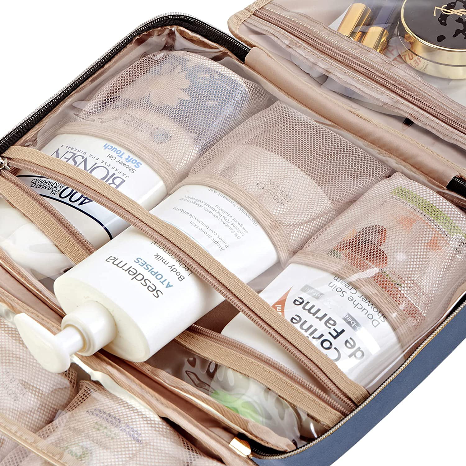 Toiletry Bag Kit Set: Hanging Travel Toiletry Bag + 311 TSA Cosmetic Liquid  Bag + Ultralight Accessory Organizer Pouch (Dusty Teal)