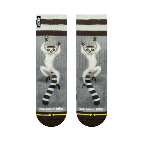 San Diego Zoo Ring-Tailed Lemur Youth Crew Socks