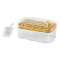 thumbnail image 4 of Bandejas de hielo para congelador reutilizables con tapa y contenedor de almacenamiento Caja de almacenamiento de hielo Fácil liberación 32 cubitos de amarillo individual SOLEDAD fabricante de bandejas de hielo, 4 of 10