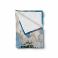 thumbnail image 2 of European Soft Flannel Fleece Throw Blanket, Historic Print European of Salzburg Land with Cloudy Sky and River in Austria, Cozy Plush for Indoor and Outdoor Use, 60" x 80", Multicolor, by Ambesonne, 2 of 6