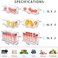 thumbnail image 2 of 4 Pack Stackable Refrigerator Organizer Bins with Handles for Fridge, Freezer, Kitchen, Pantry Storage, 2 of 4