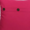 thumbnail image 3 of HomeRoots 515381 20 x 20 in. Linen Blend Zippered Pillow with Buttons, Fuchsia, 3 of 5