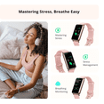 thumbnail image 4 of Fitness & Activity Tracker with Sleep and Blood Oxygen Monitoring, 24/7 Heart Rate Stress Index and Respiratory Training 1.58" AMOLED Display 5ATM Waterproof, Pink, 4 of 7