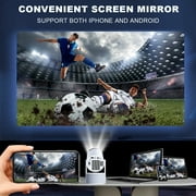 BDQ HY-300PRO-KTV Mini Portable Projector with 180° Stand, 4K Support, Bluetooth, WiFi 6 – Home Theater Video Projector for Phone, PC, Laptop