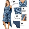 thumbnail image 2 of Ekouaer Nursing Gown and Robe Set Floral Maternity Nightgowns Nursing Dress for Breastfeeding Pregnancy Clothes, 2 of 6