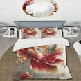 thumbnail image 2 of Designart "Daring Red Floral Creation I" Floral & Botanical Bedding Covert Set - Floral Red Traditional Bed Set With 2 Shams, 2 of 6