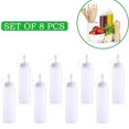 thumbnail image 1 of ¡En oferta! Paquete de 8 botellas de condimentos de 8 oz con tapas de rosca. Dispensadores de primera calidad para kétchup, mostaza, mayonesa, salsas picantes y aceite de oliva. Juego de barbacoa, 1 of 8