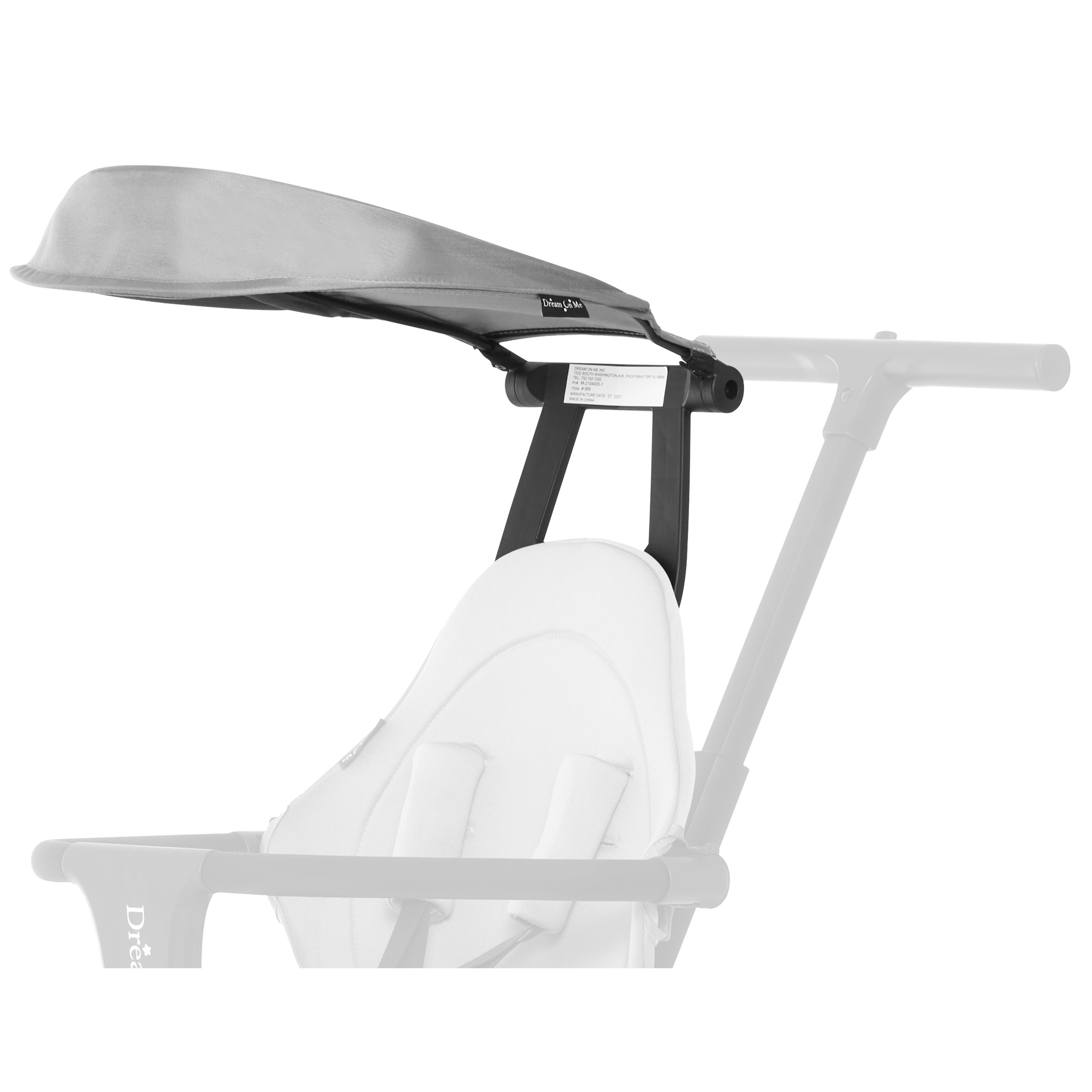 Dream On Me Drift Rider Stroller Canopy In Gray