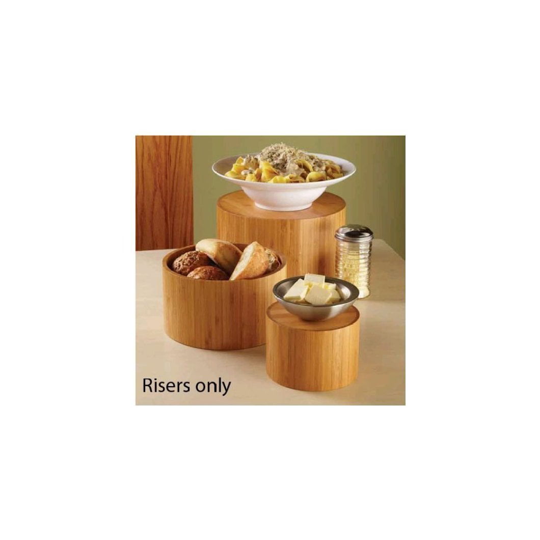 American Metalcraft RBRS3 11 9 and 6 Round Bamboo Riser Set 
