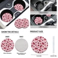 thumbnail image 5 of Jeiento Pink Strawberry Car Seat Covers Full Set for Car Front Rear Seat Covers, Headrest Cover, Coasters, Gear Shift Knob and Handbrake Cover, Cute Auto Accessory for Women Girls Universal Fit, 5 of 8