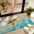 thumbnail image 4 of JML Non-Slip Microfiber & Rubber Doormat - Soft Entryway Rug for Home/Office (20"x32") - Easy Clean Door Mat for Indoor/Outdoor Use, Starfish and Seashells, 4 of 5