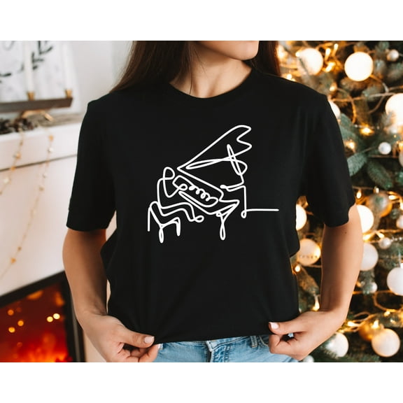 Piano T-shirt Music Literacy Matters Pianist Tee Gifts for Musician Music Teacher Student