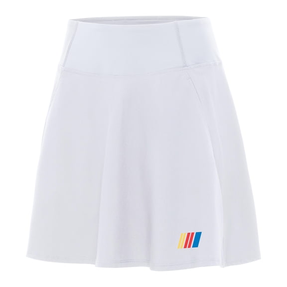 Women's-Antigua  White NASCAR Merchandise Chip Skort